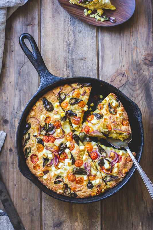 VEGETABLE CORNBREAD SKILLET