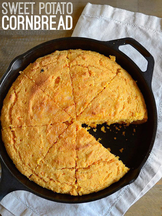 WARM SWEET POTATO SKILLET CORNBREAD