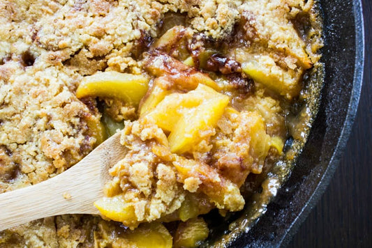 BEST EVER PEACH COBBLER SKILLET