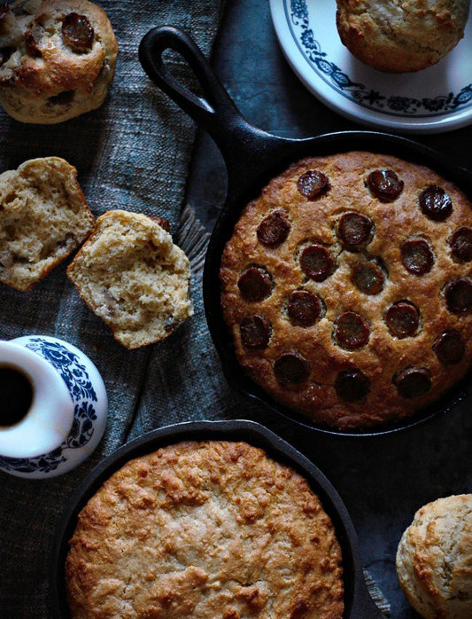 Maple Sausage with Gouda Cornbread