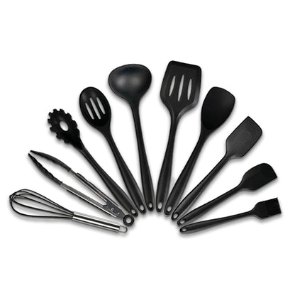 10 pieces silicone utensils set with bucket