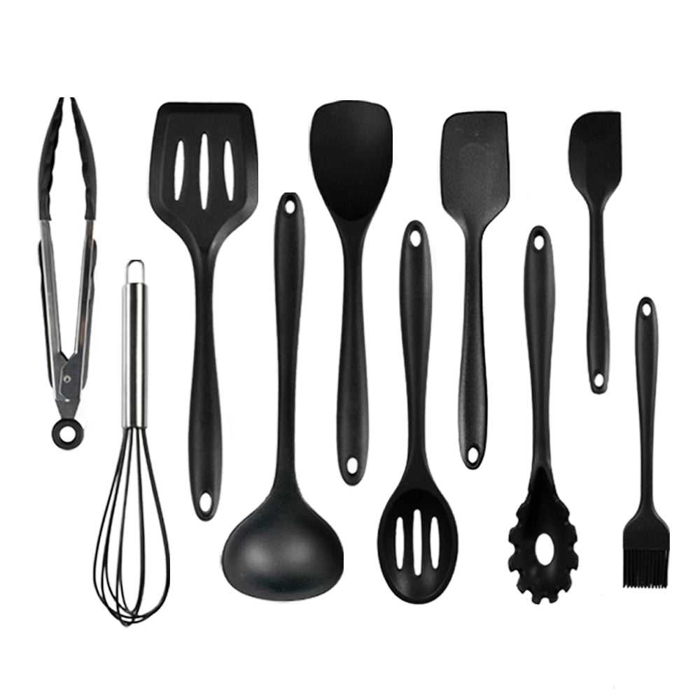 10 pieces silicone utensils set with bucket