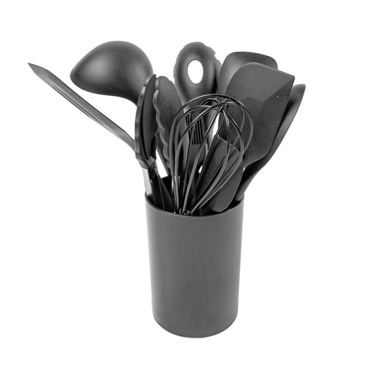 Set di 10 utensili in silicone con secchio